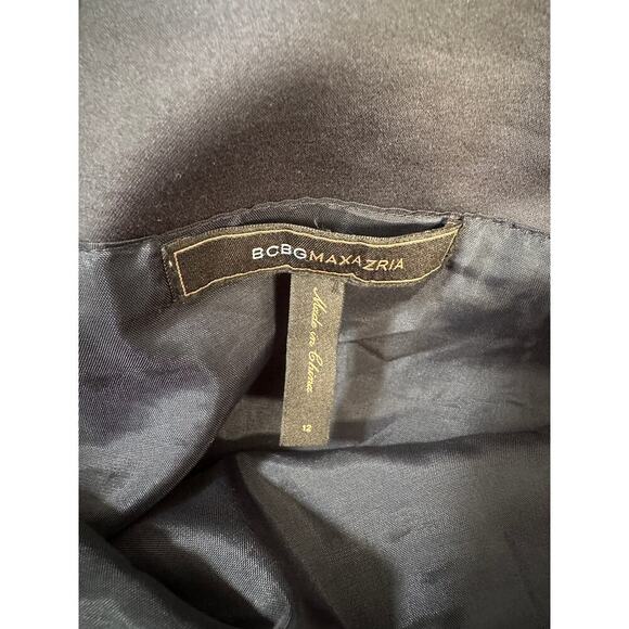 BCBGMaxazria STELLA High Pleated Waist Black Skirt Pockets Emo Goth Coquette - Picture 9 of 12